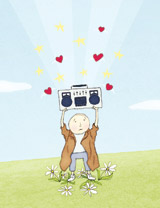 Boombox Love greeting cards valentine day