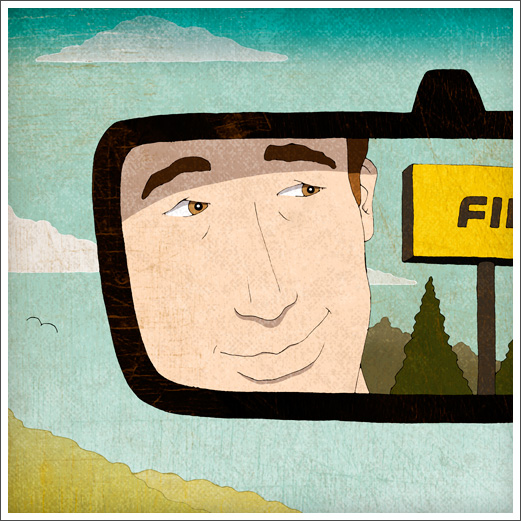 Editorial Illustration - Finning Safe Driving Illustration © RAWTOASTDESIGN