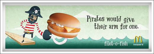 McDonalds Advertising Campaigns Filet-O-Fish Pirate © RAWTOASTDESIGN