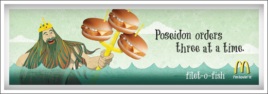 McDonalds Advertisements Filet-O-Fish Poseidon © RAWTOASTDESIGN