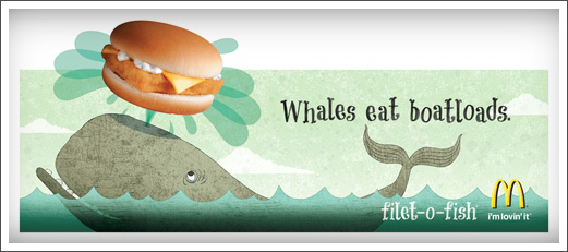 Advertising Illustration McDonalds Filet-O-Fish Whale © RAWTOASTDESIGN